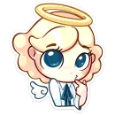 Стикер Нимб и рожки