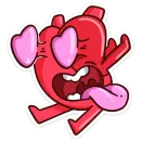 Стикер Heart and Brain