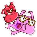 Стикер Heart and Brain