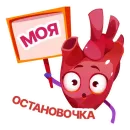 Стикер АНАТОМИЧЕСКОЕ СЕРДЦЕ