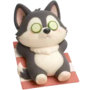 Стикер Хаски щенок