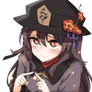 Стикер hu tao waifu