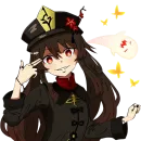Стикер hu tao waifu