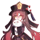 Стикер hu tao waifu