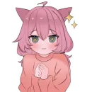 Стикер котячи ласки