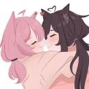 Стикер котячи ласки