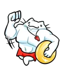 Стикер Кисятки на отдыхе Без Текста