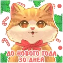 Стикер До Нового Года осталось