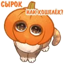 Стикер Котики и фразочки хэллоуин