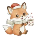 Стикер лисенок