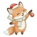 Стикер лисенок