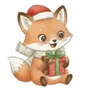 Стикер лисенок