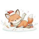 Стикер лисенок