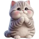 Стикер Полосатый котенок