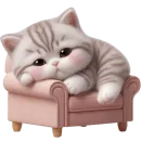 Стикер Полосатый котенок