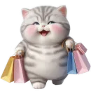 Стикер Полосатый котенок