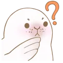 Стикер Little white seal