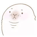 Стикер Little white seal