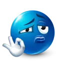 Стикер Blue faces
