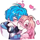 Стикер Малин тян и Джем кун Без Текста