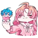 Стикер Малин тян и Джем кун Без Текста