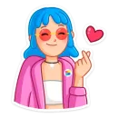 Стикер Проделки Мии