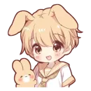 Стикер Милый зайчик