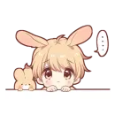 Стикер Милый зайчик