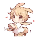 Стикер Милый зайчик