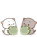Стикер mochi cats meme