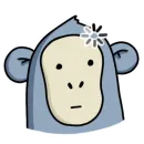 Стикер Обезьянка Mono