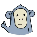 Стикер Обезьянка Mono