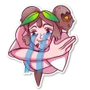 Стикер Шоколадная Моти-Тян