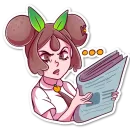 Стикер Шоколадная Моти-Тян