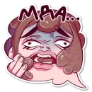 Стикер Шоколадная Моти-Тян