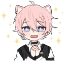 Стикер Повседневность неко