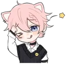 Стикер Повседневность неко