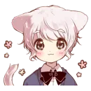 Стикер Cute cat ear boy