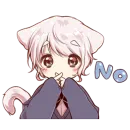 Стикер Cute cat ear boy