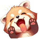 Стикер Red pandas
