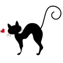 Стикер Black cat ✌️