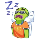 Стикер Pepe BTC