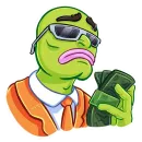 Стикер Pepe BTC