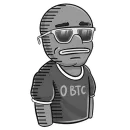 Стикер Pepe BTC