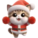 Стикер Новогодний котик