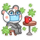 Стикер Панда Мия