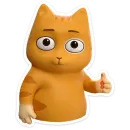 Стикер Персик в 3D