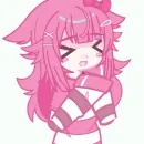 Стикер Pink girl