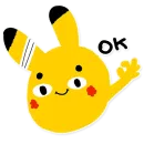 Стикер Pikachu loves Cookie