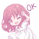 Стикер пинк тян